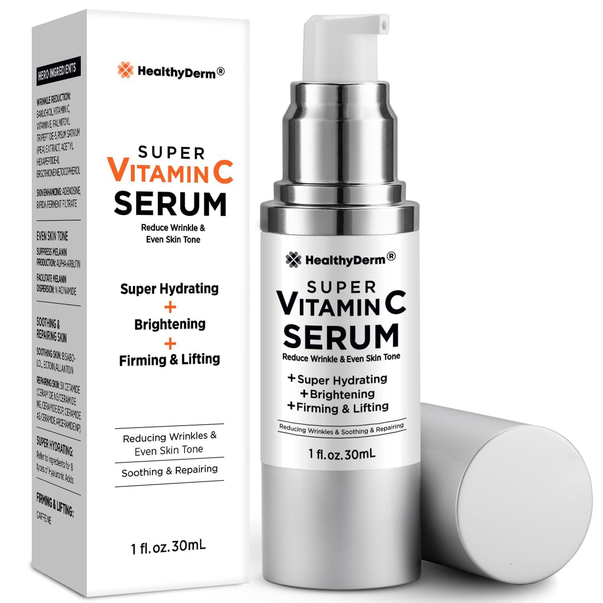 HealthyDerm Super Vitamin C Serum for Women,  1 FL Oz