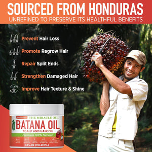 Wealthskin Batana Oil from Honduras, 4 ounces