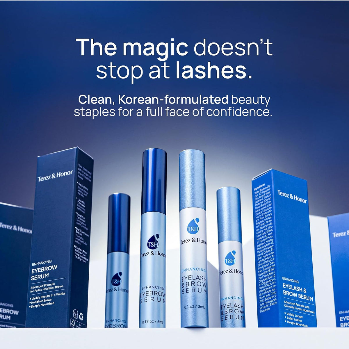 TEREZ & HONOR Enhancing Lash Serum – Korean Prostaglandin-Free Eyelash & Brow Serum