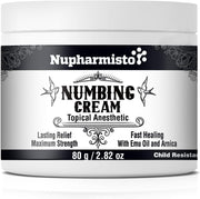 Nupharmisto Pain-Free Tattoo Numbing Cream - Maximum Strength, 2.82 oz / 80g